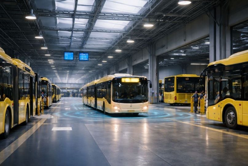 Smart depot with autonomous buses